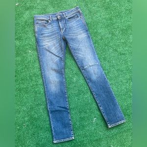 Saint Laurent Dark Blue Washed Denim